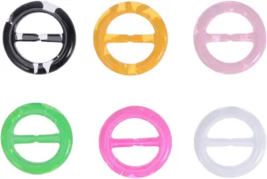 6 Pcs T- Shirt Clips, Scarf Ring Clip, Clothes Corner Knotted Button, Round Shirt Tightener Summer Costume Decoration Clothing Clamp