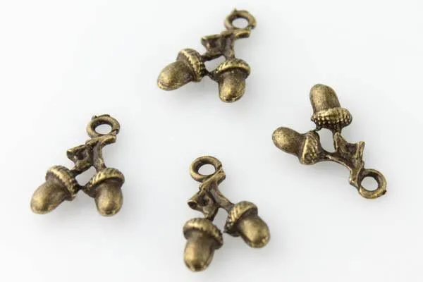Acorn Charm - Antique Bronze
