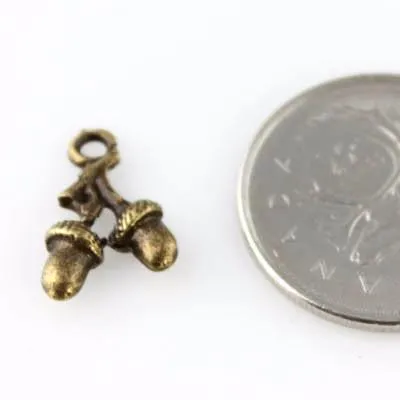 Acorn Charm - Antique Bronze