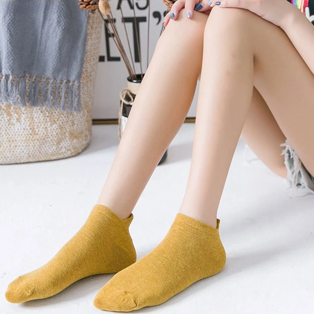Anysox 5 Pairs One Size 4-5 Pink Fashion Funny Unisex Stereoscopic Heel Embroidered Women Candy Color Cotton Short Cute Socks