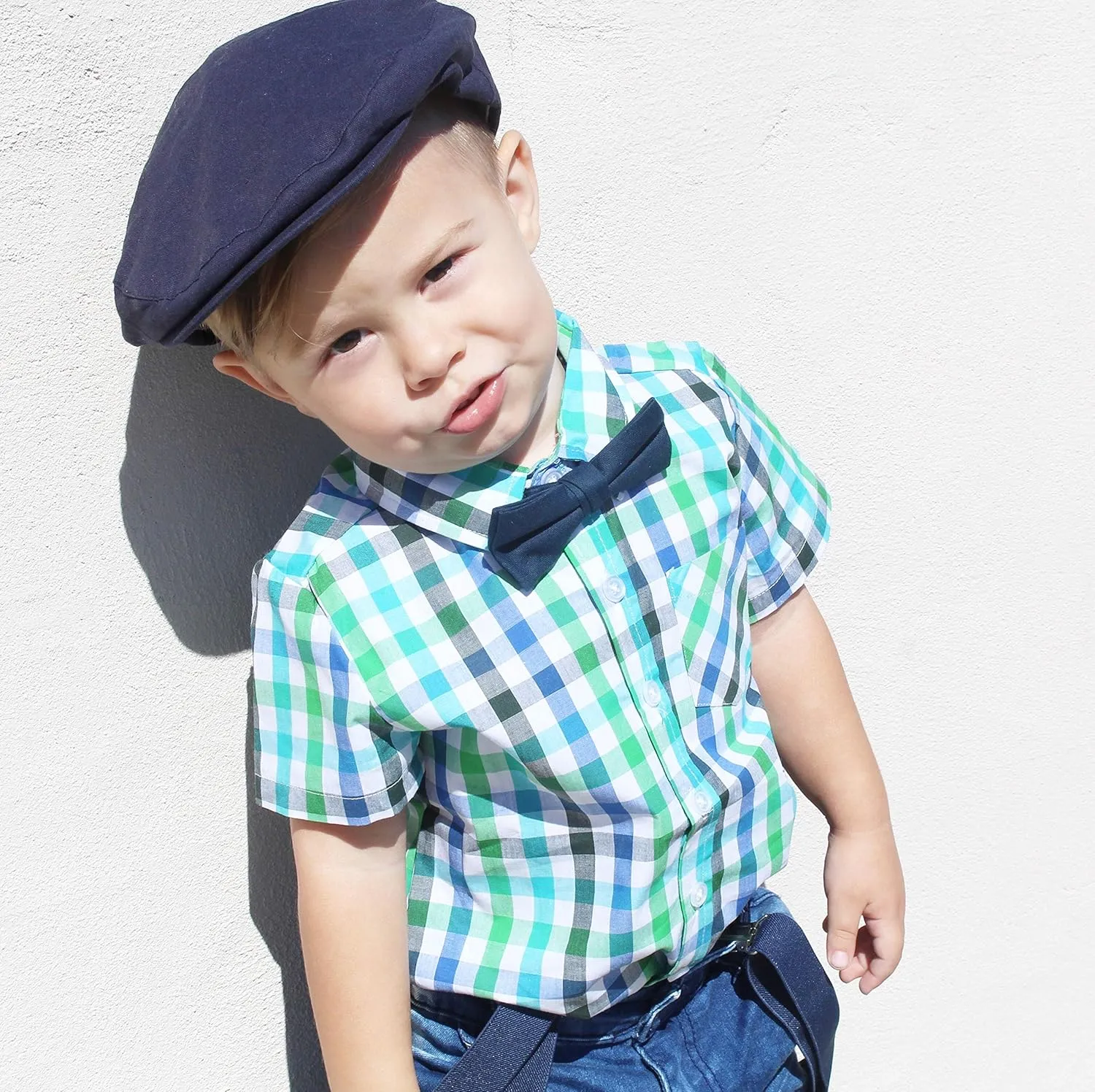 Born to Love Infant, Toddler Boys Pinstripe Driver Cap Baby Hat