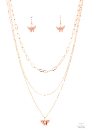 Bountiful Butterflies Copper-Necklace