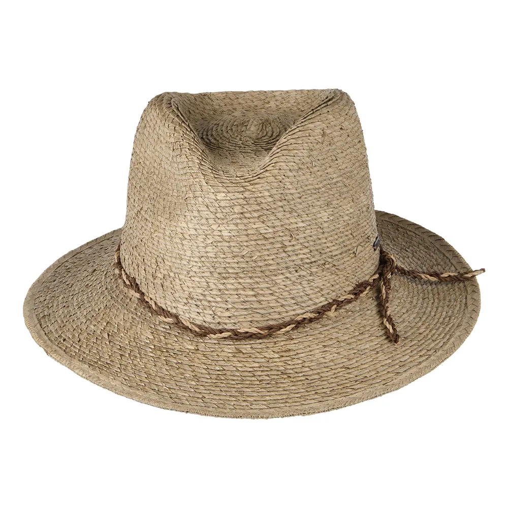 Brixton Hats Messer Western Straw Fedora Hat - Sand