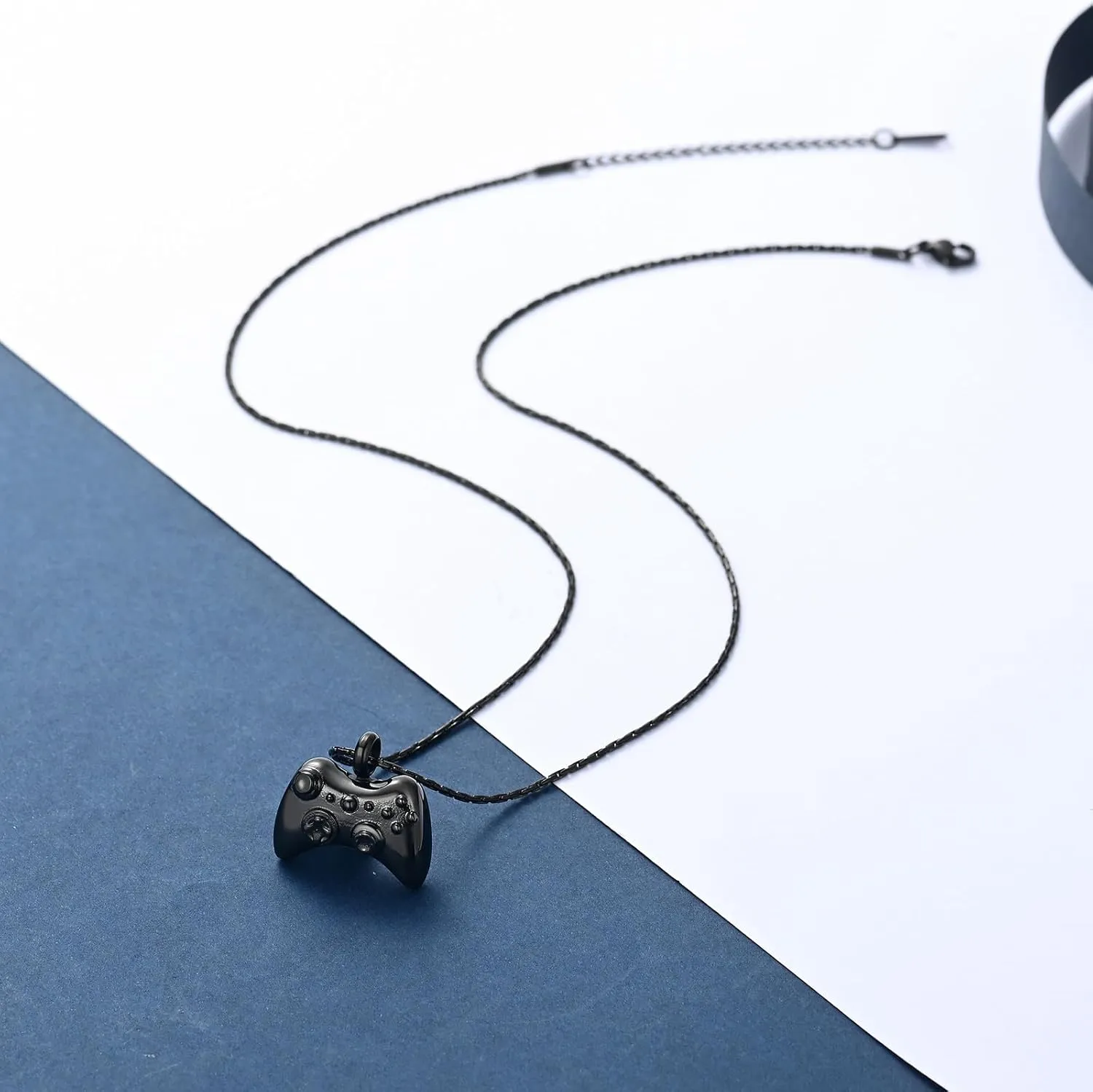 constantlife Cremation Jewelry for Ashes Stainless Steel Gamepad Urn Necklace Keepsake Game Controller Pendant Memorial Gift for Men Boy