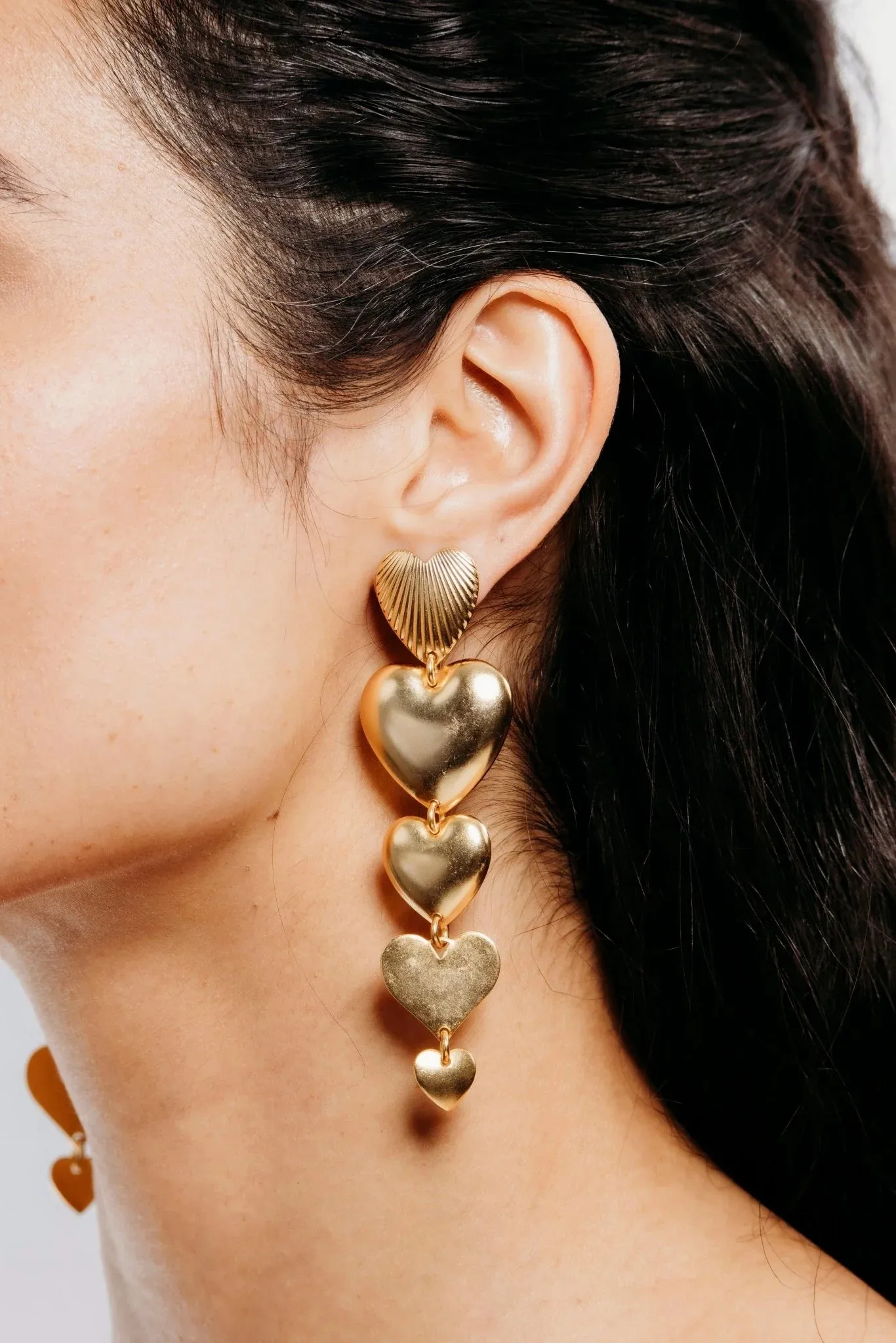 Desiree Graduated Hearts Earrings