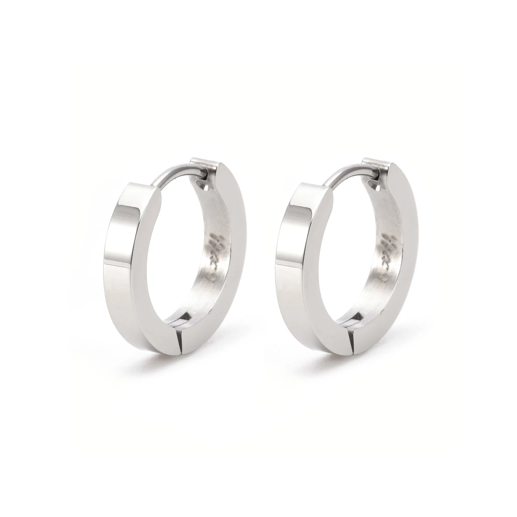 ER300W B.Tiff Hoop Stainless Steel Earrings