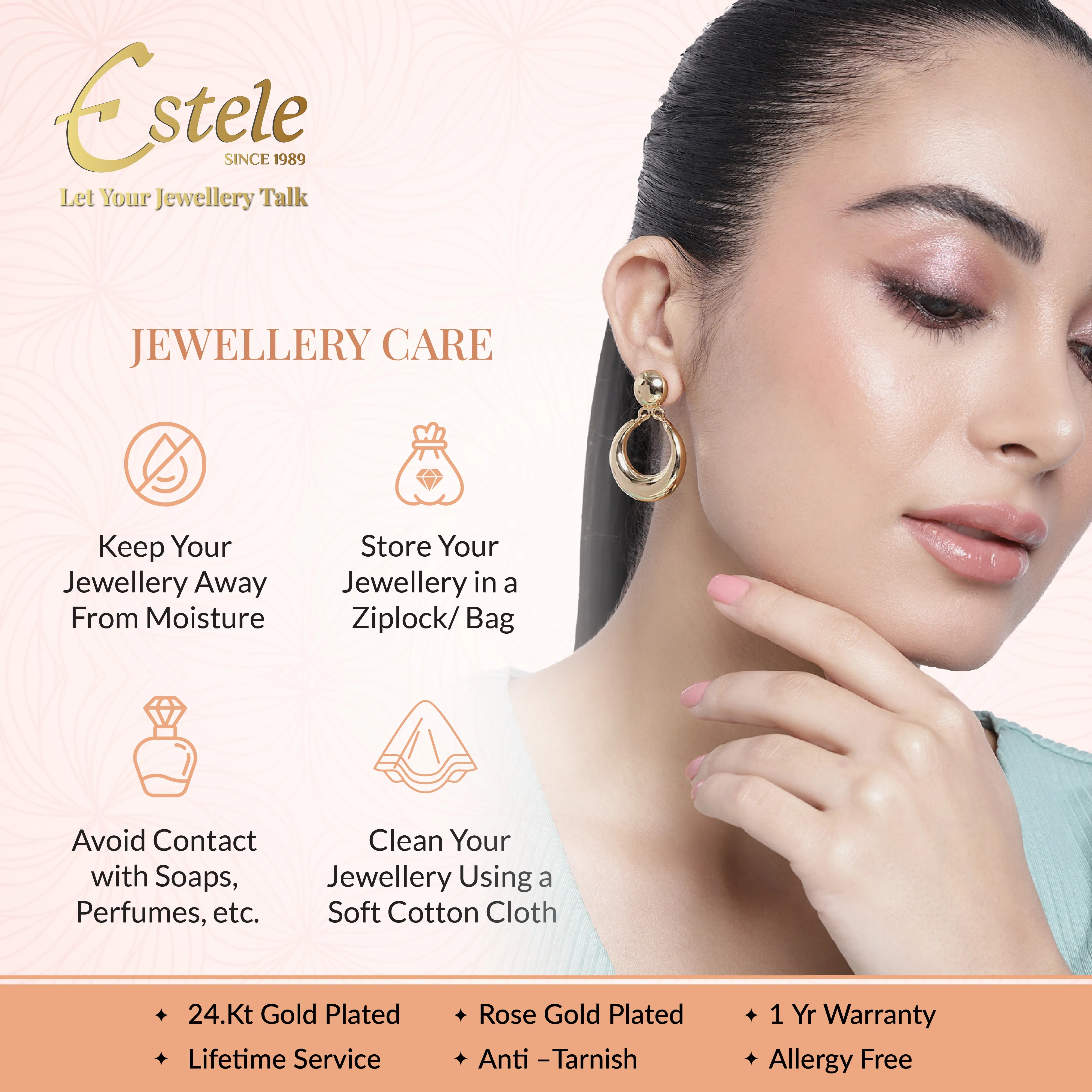 Estele Rhodium Plated CZ Gorgeous Designer Earrings with Pearls for Women