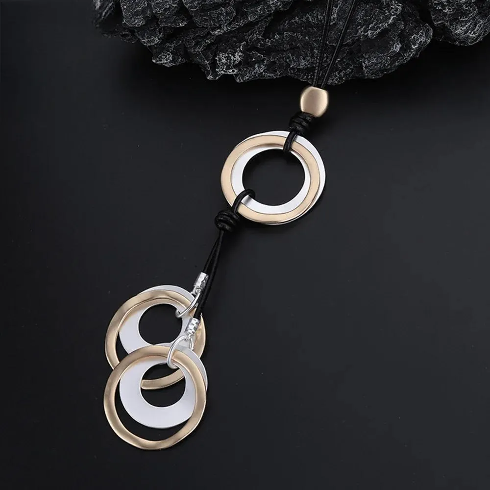 Fashion Geometric Necklace for Women Trendy Long Collar Chains