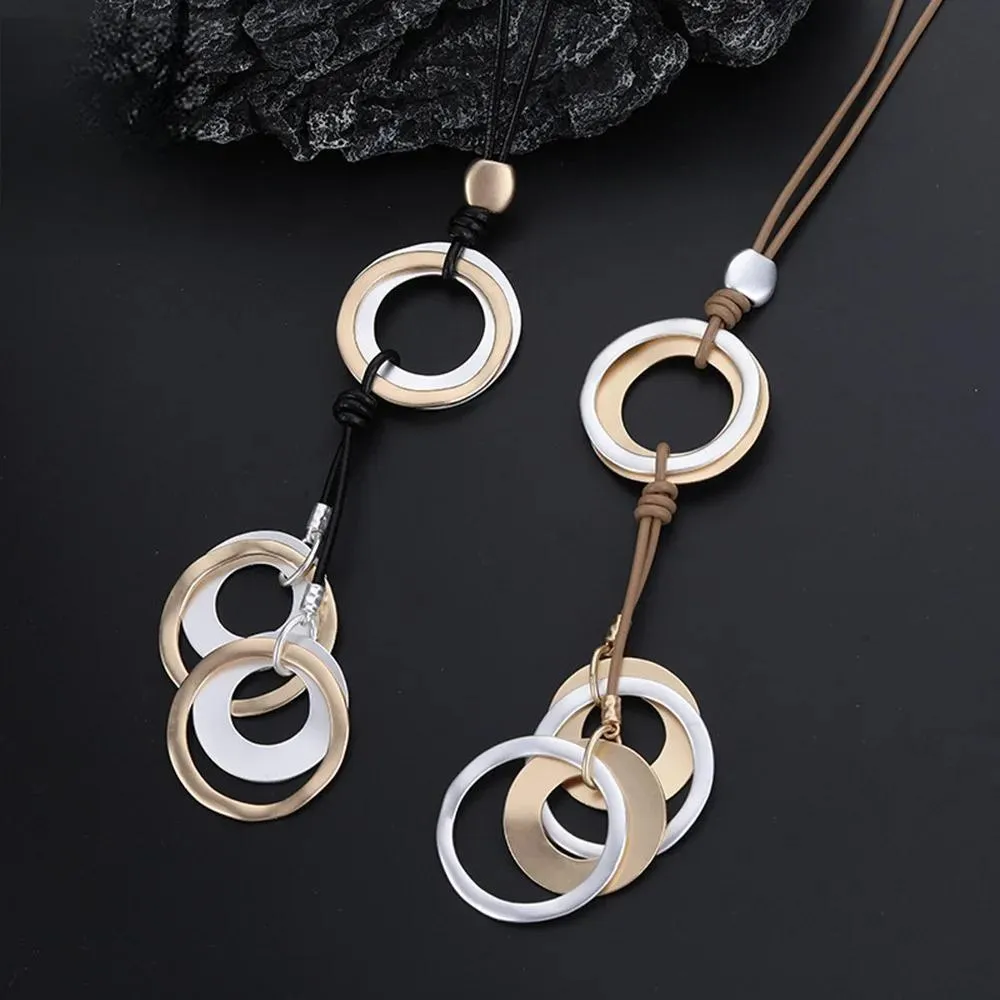 Fashion Geometric Necklace for Women Trendy Long Collar Chains