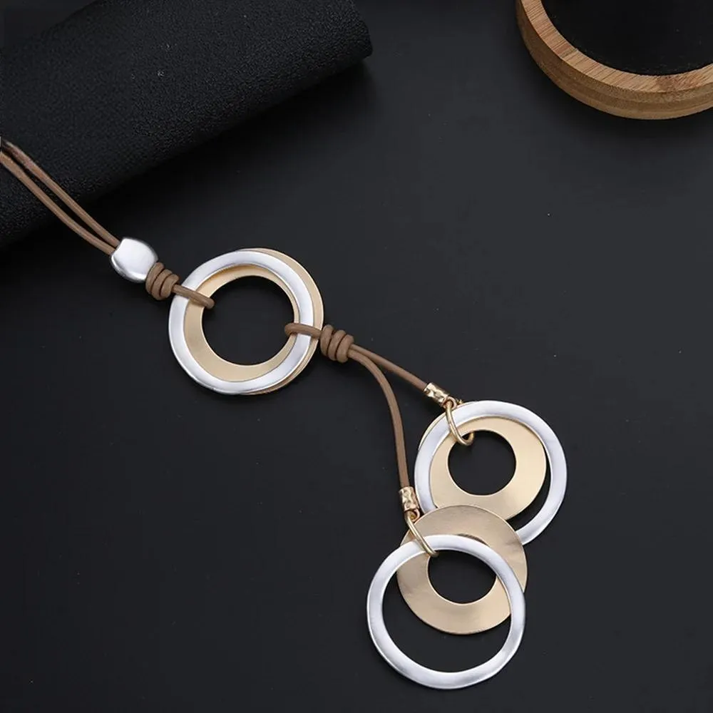 Fashion Geometric Necklace for Women Trendy Long Collar Chains