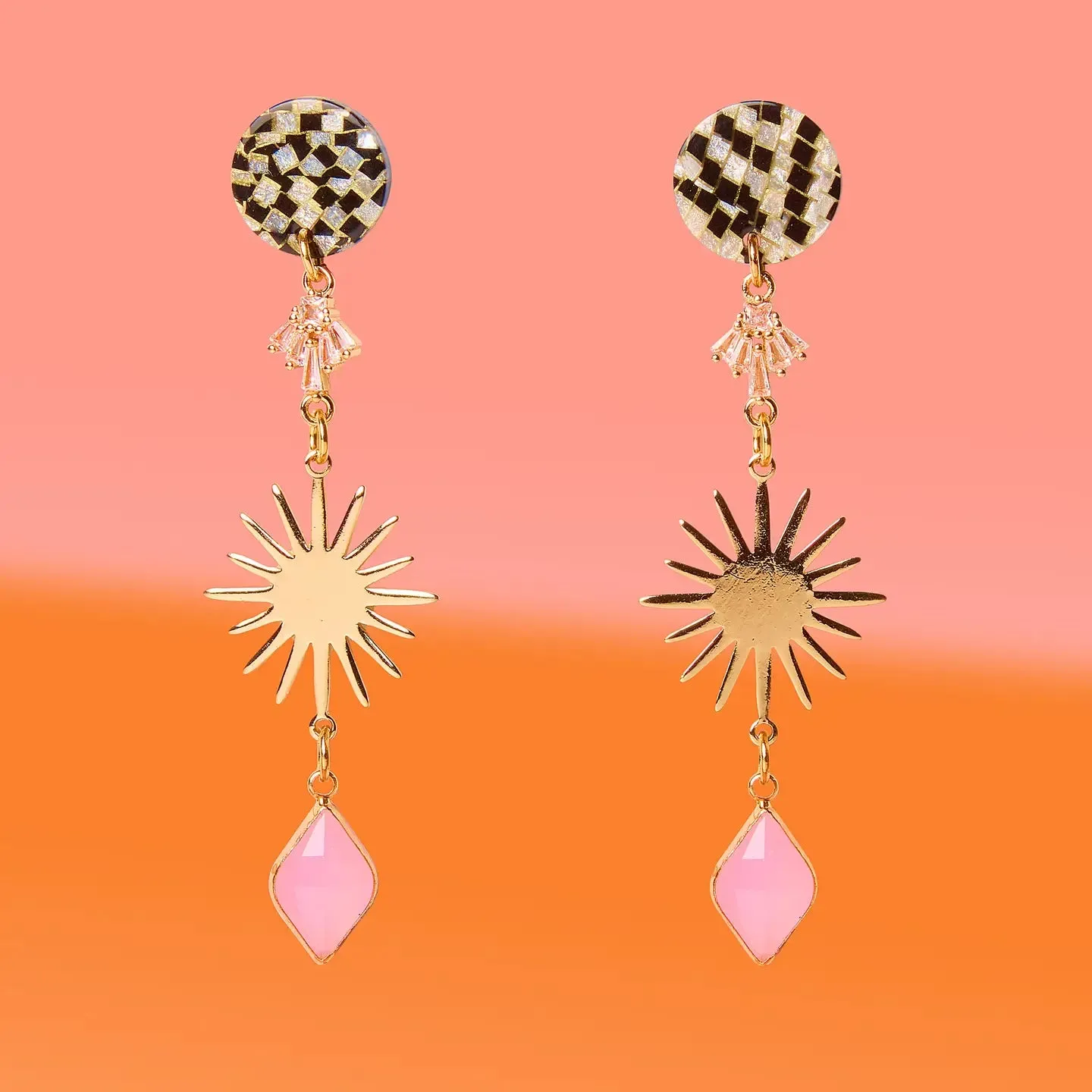 Glamon edge dangle earrings
