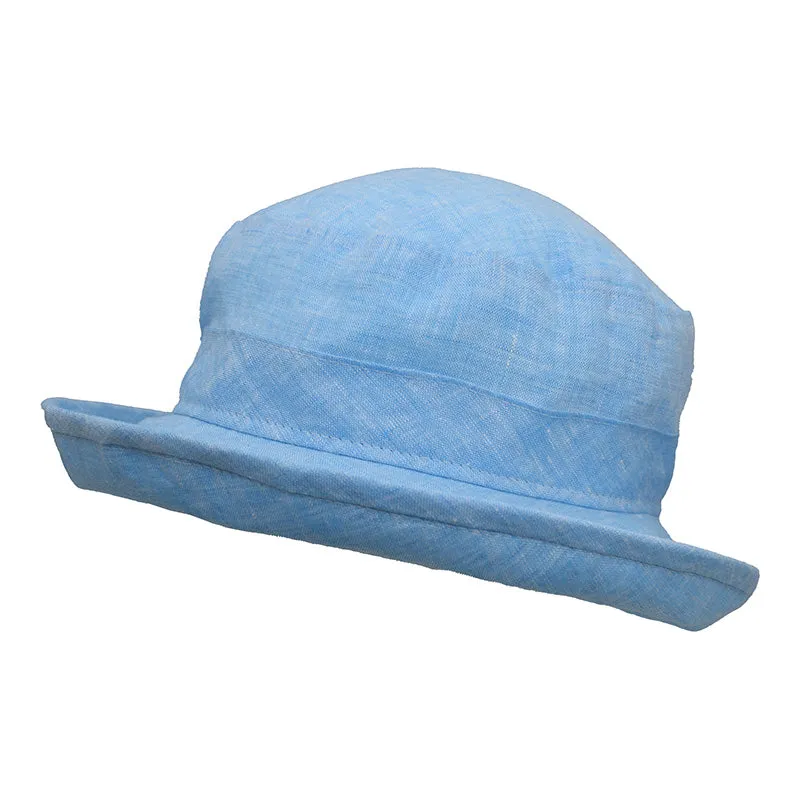 Linen Chambray Sun Protection Bowler Hat