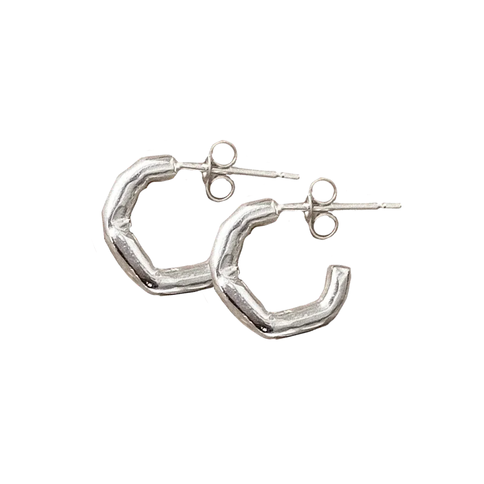 Night Time Holiday Mini Crease Hoop Earrings