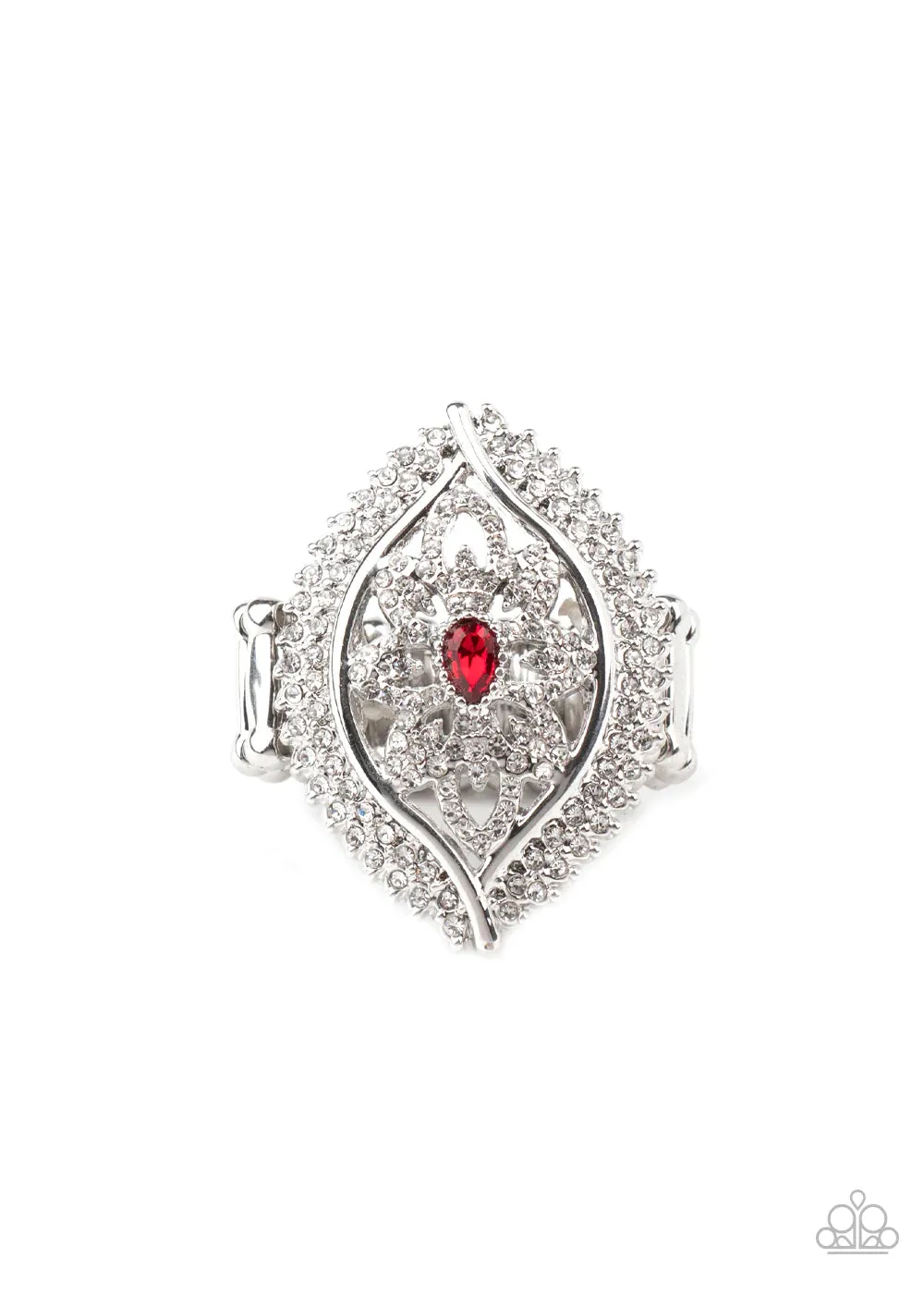 Paparazzi Ring ~ Glammed Up Gardens - Red