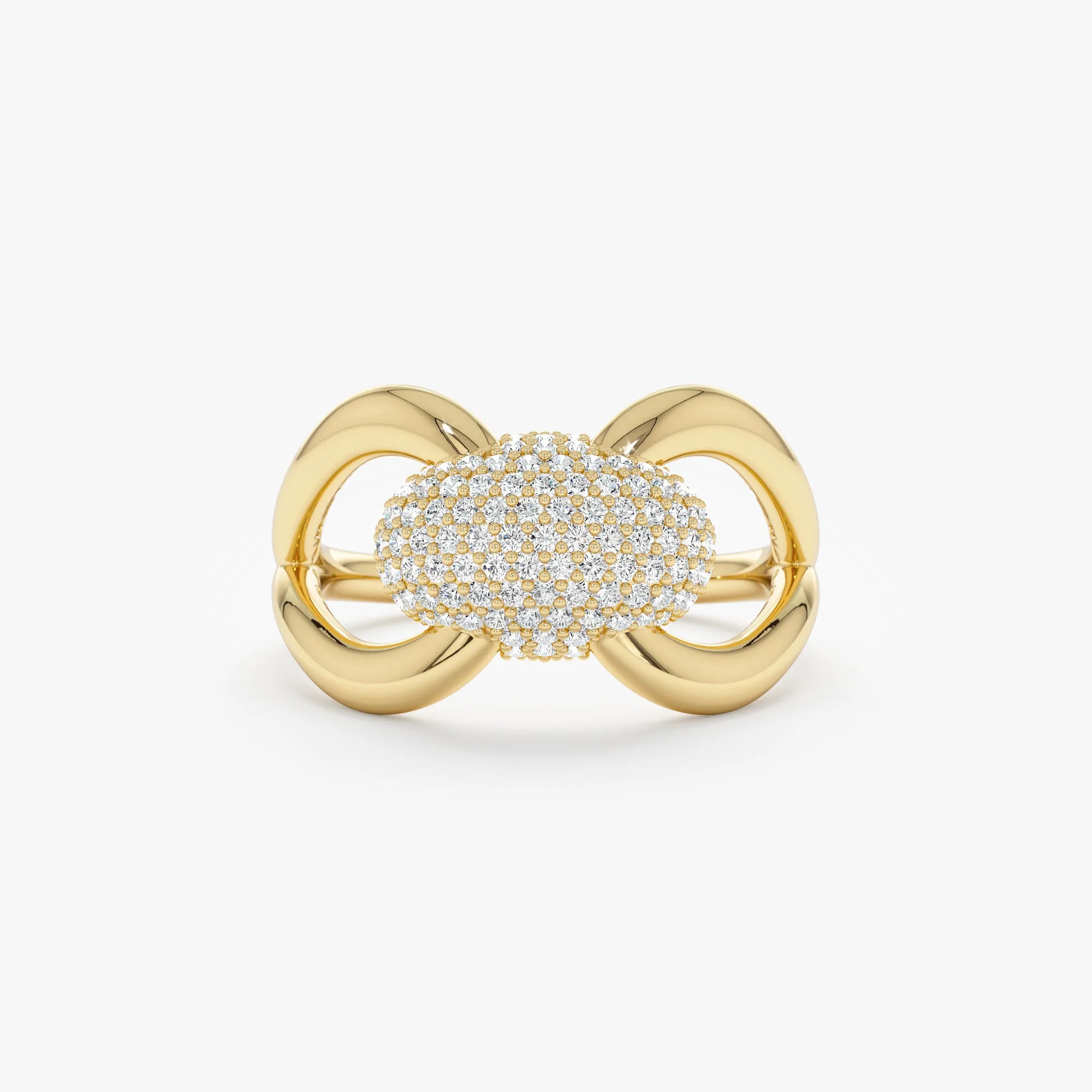 Pave Diamond Bow Ring, Izee