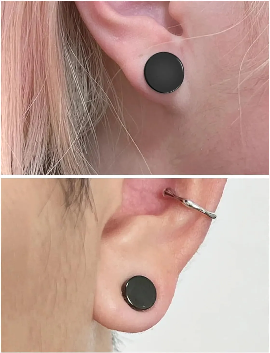Prjndjw 12 Pairs 20G 18G Surgical Steel Flat Top Stud Earrings Set for Women Men Helix Tragus Barbell Stud Earrings Piercing Jewelry Mix Sizes 3-8mm