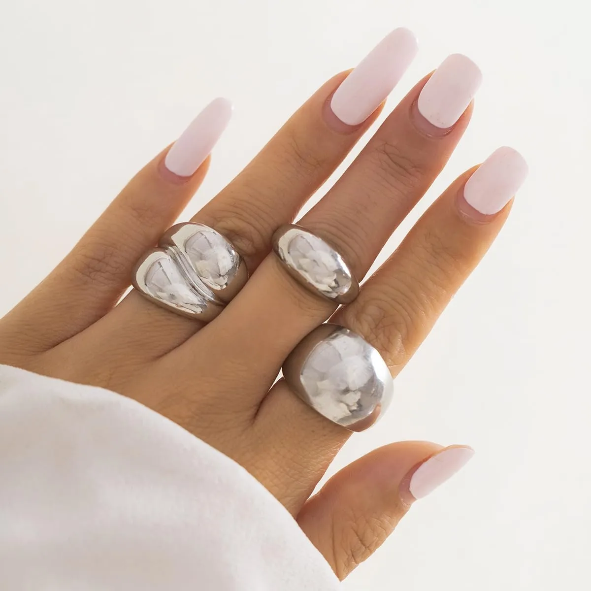 Sora Tuki Chunky Gold & Silver Rings for Women - Bold, Thick, Open Dome Statement Rings
