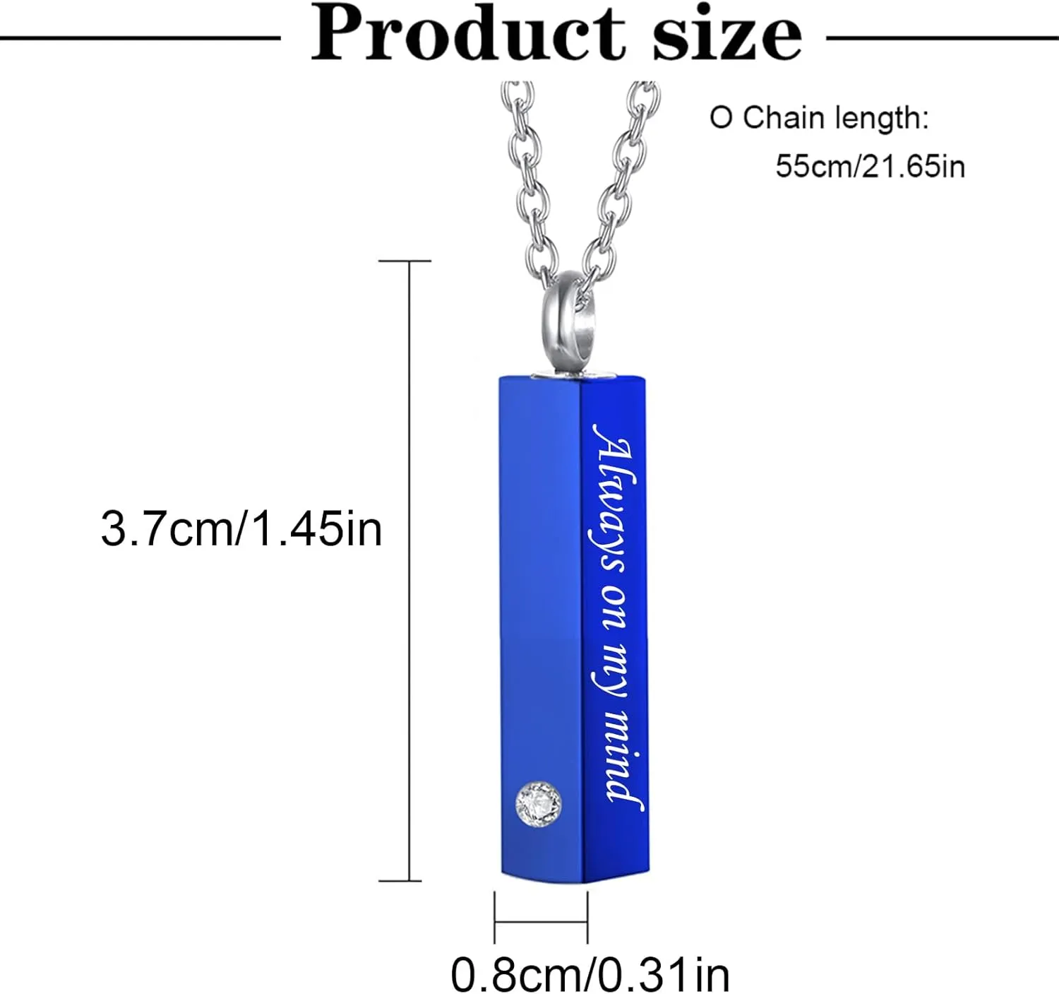 weikui 16 Pieces Urn Necklace for Ashes for Human Cremation Jewelry for Ashes Square Small BarKeepsake Pendant for Women Men Loved Ones