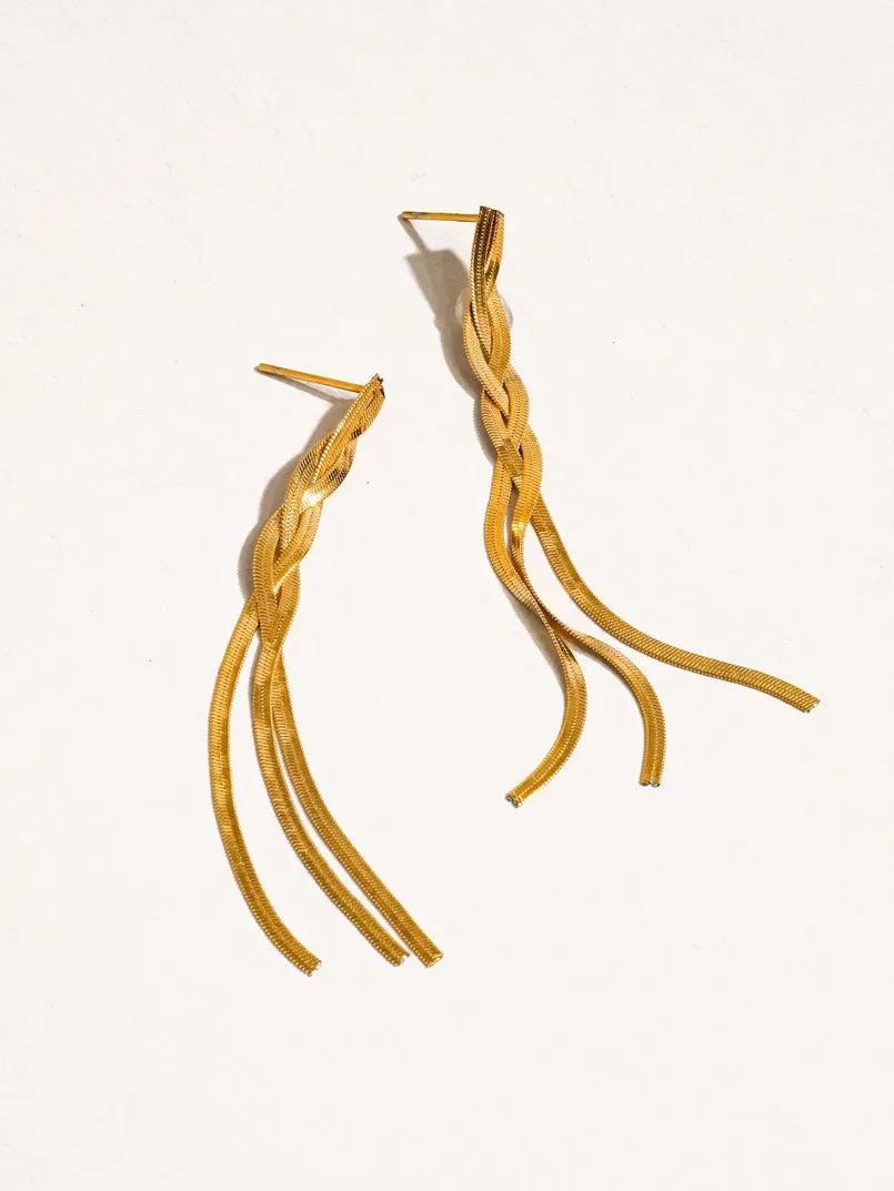 Zed Braided Tassel Earrings
